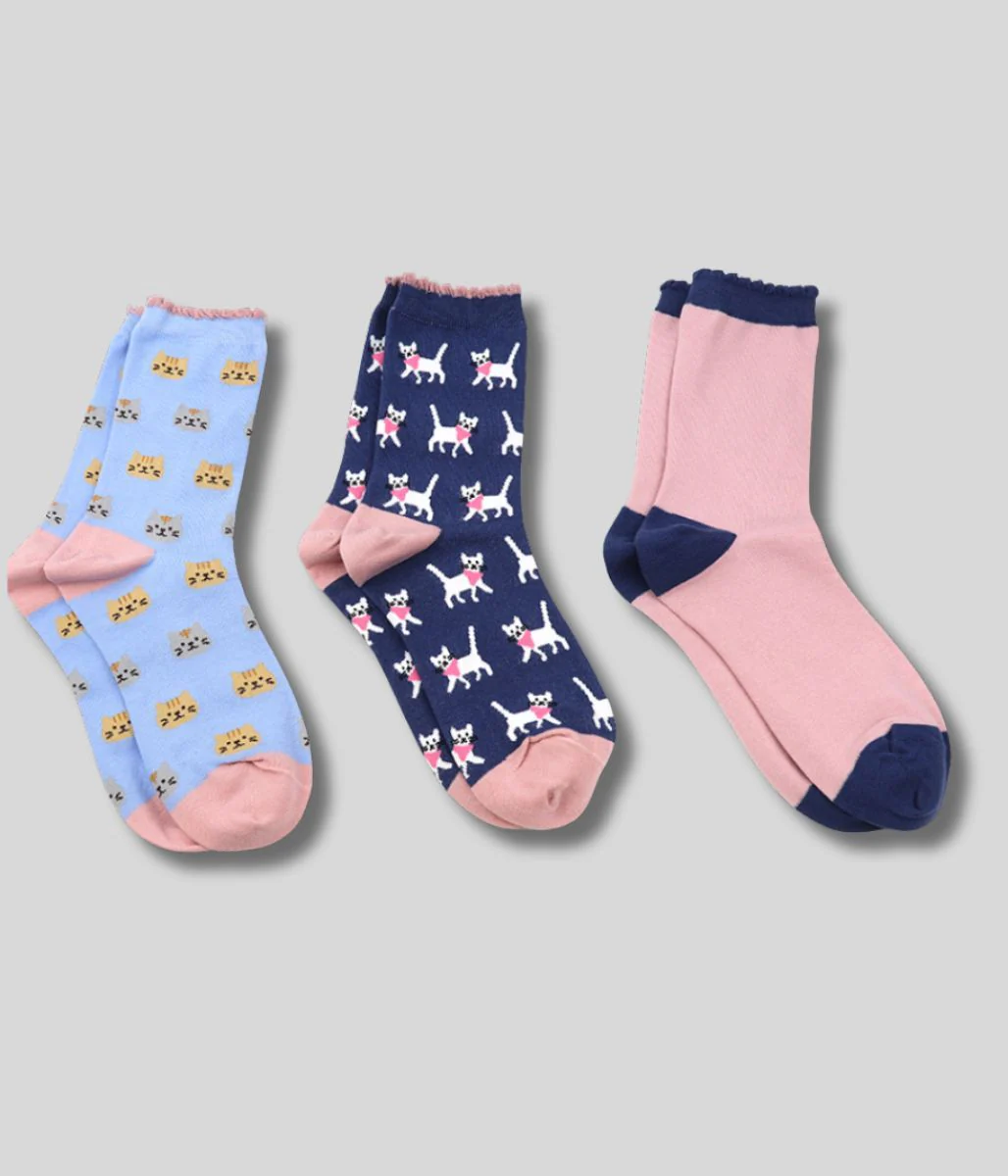 POM Cat Gift Boxed Sock Trio - Image 2