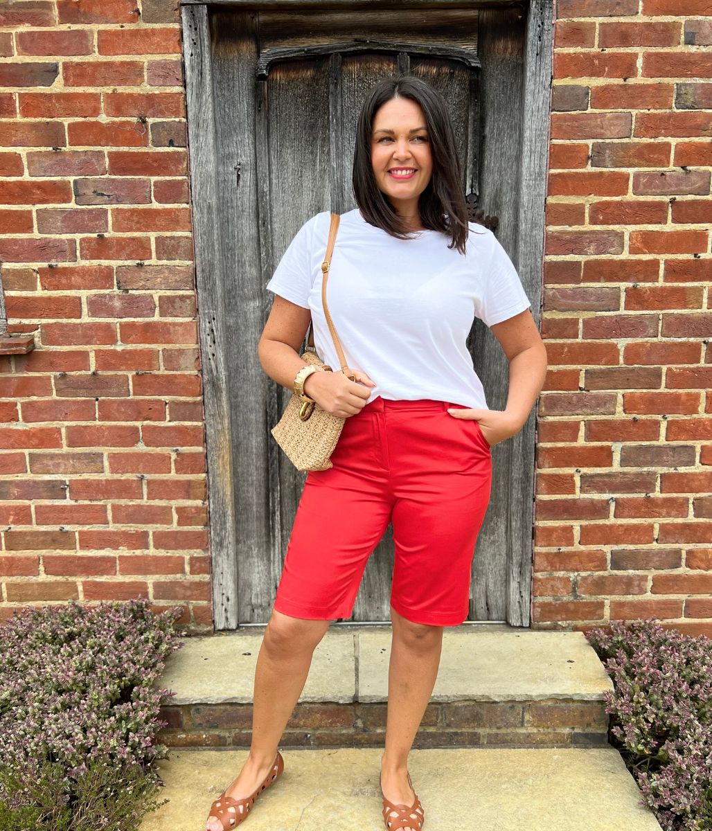 Red Smart Chino Shorts - Image 3
