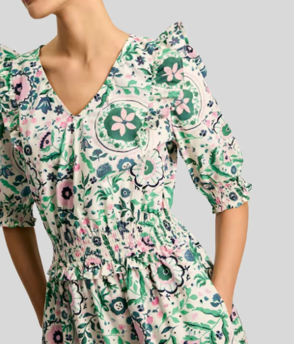 Rosalie Floral Frill Dress - Image 10