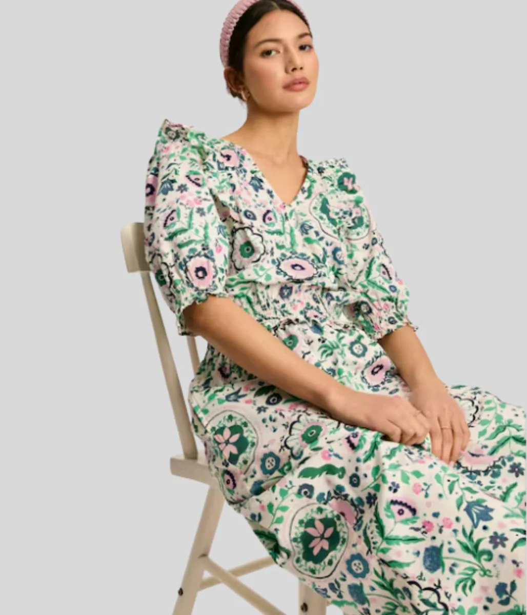 Rosalie Floral Frill Dress - Image 3