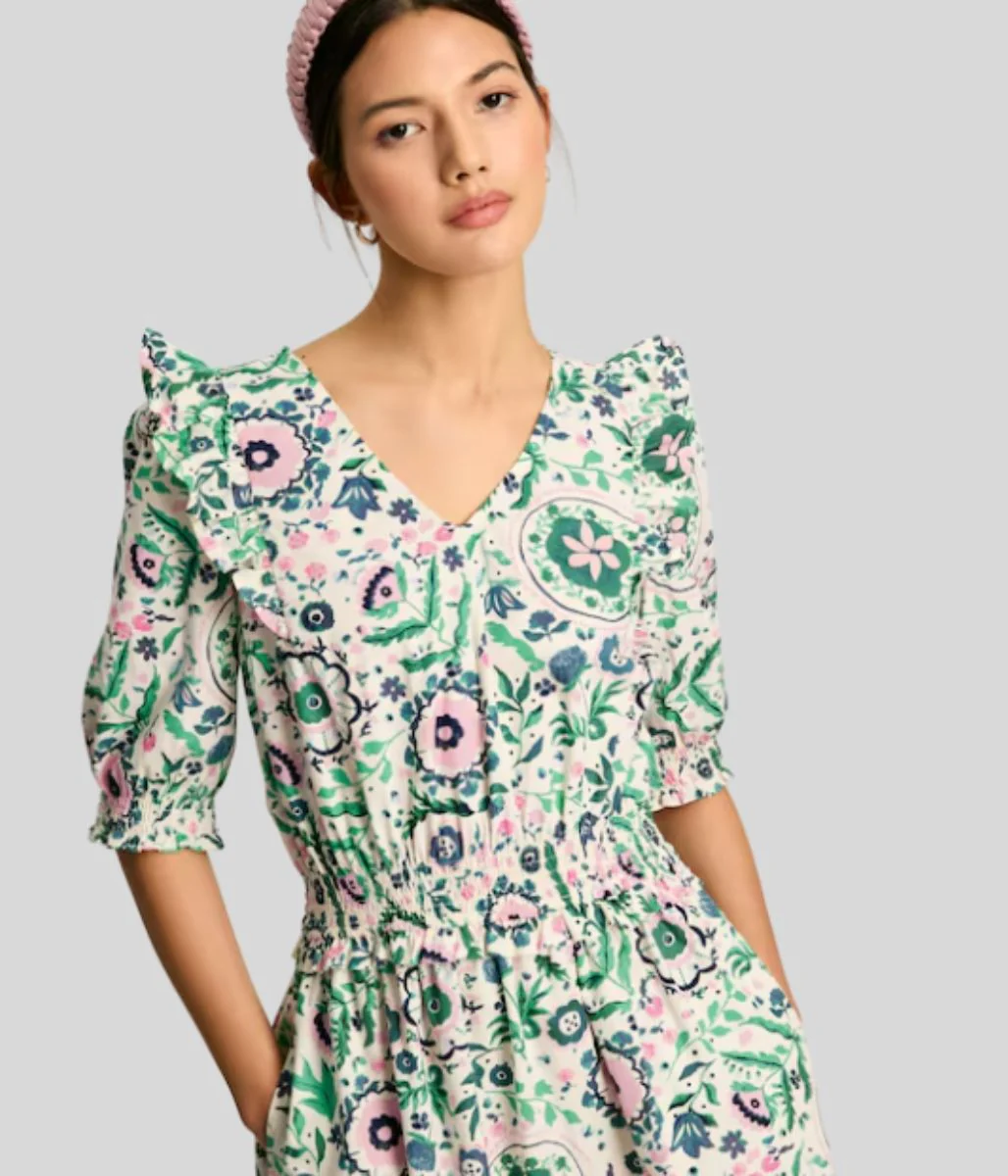 Rosalie Floral Frill Dress - Image 7