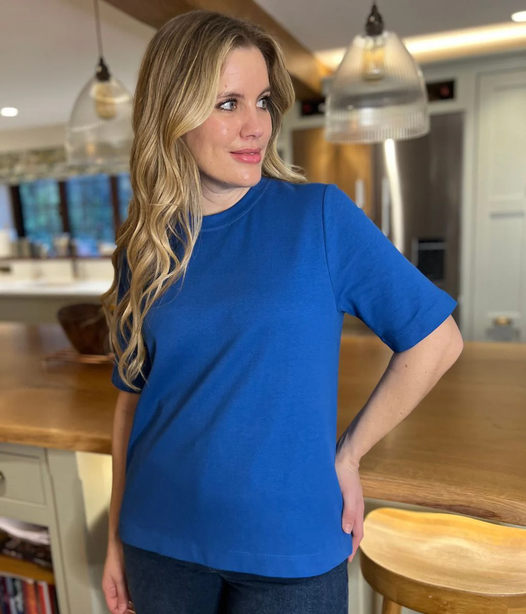 Royal Blue Premium Cotton Rich T Shirt - Image 2
