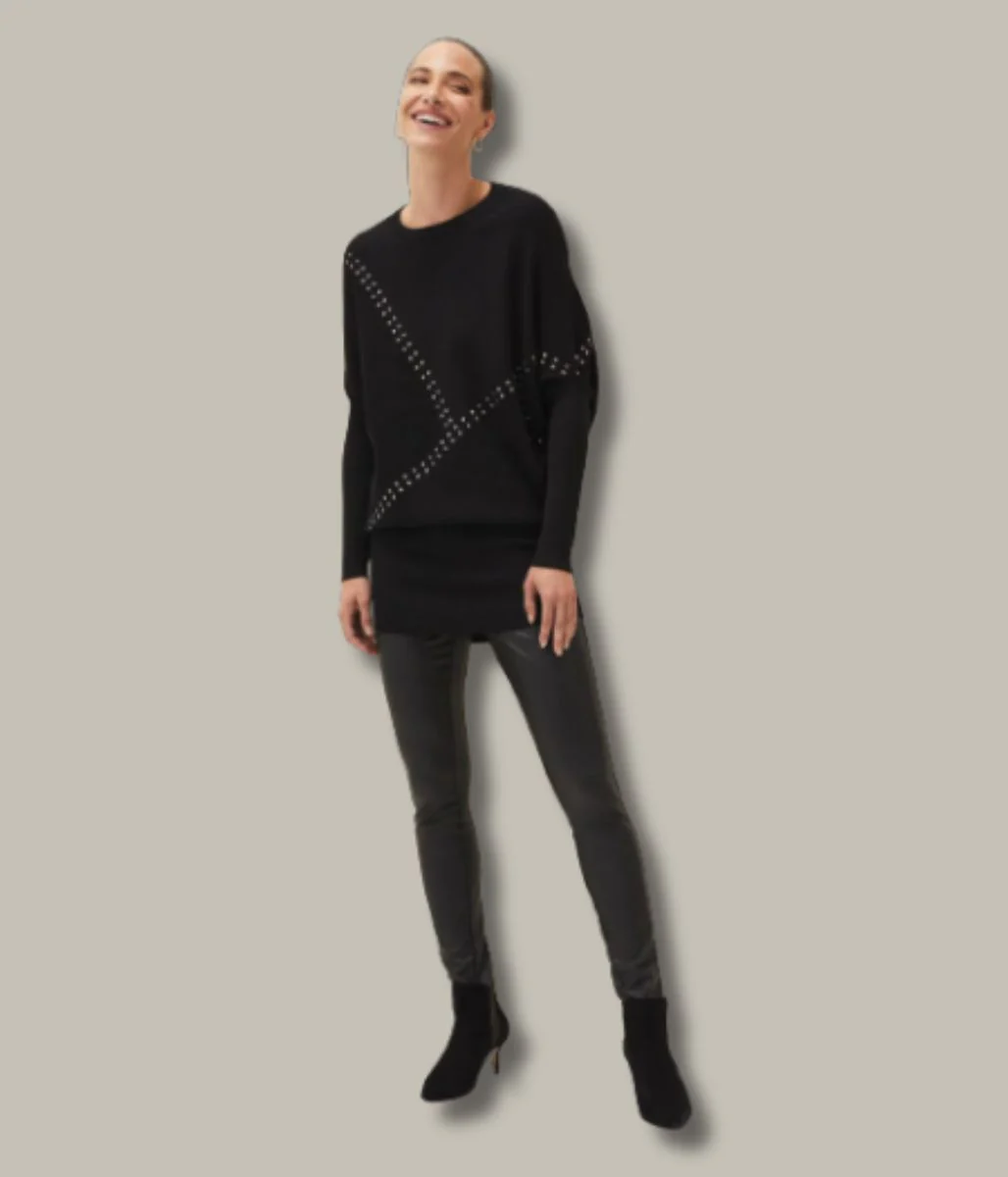 Susanne Studded Black Jumper Dress - Image 3