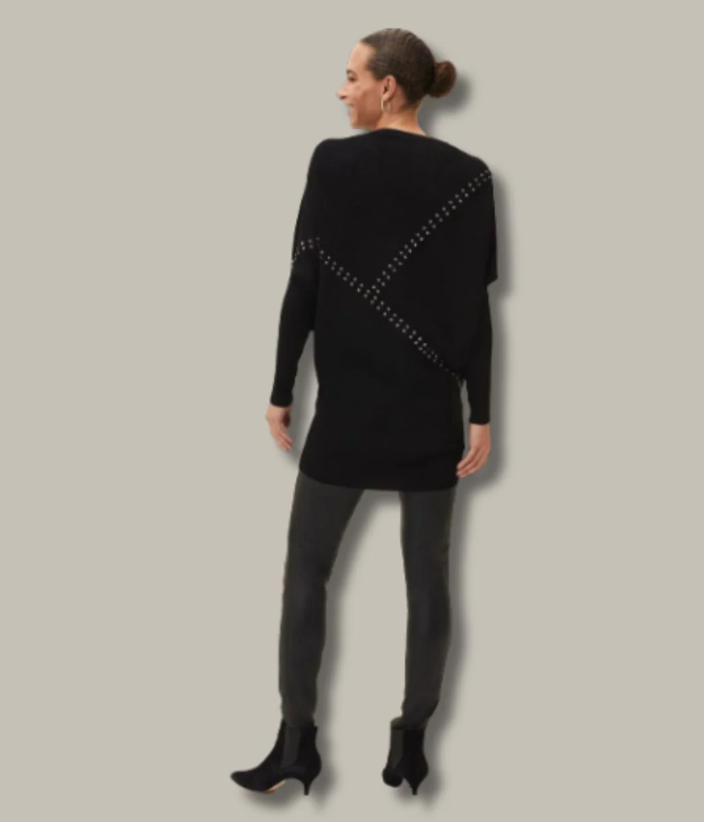 Susanne Studded Black Jumper Dress - Image 4