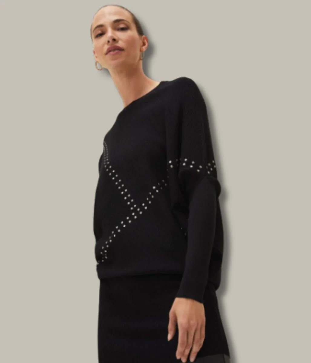 Susanne Studded Black Jumper Dress - Image 5