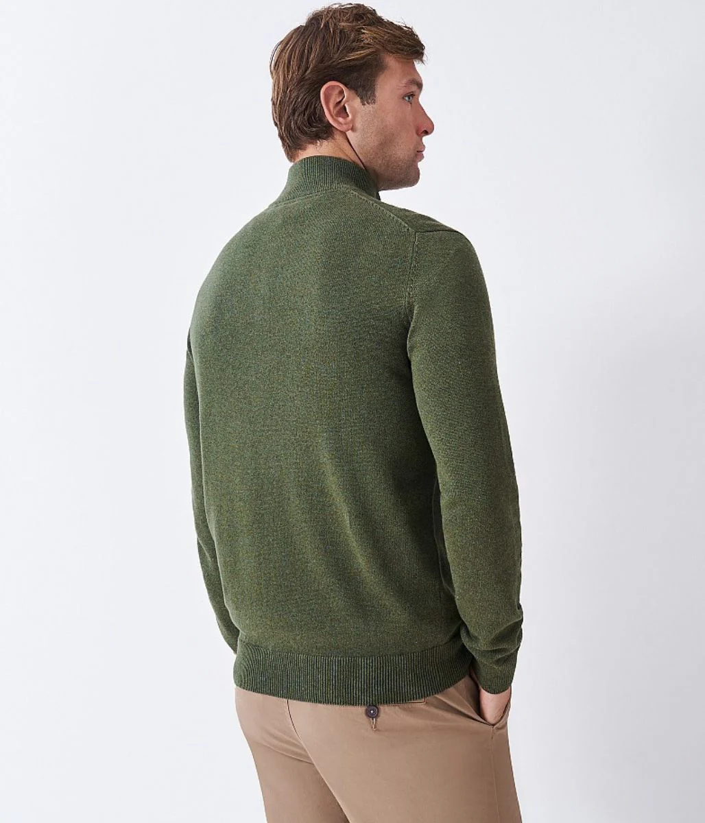 Thyme Mens Cotton Half Zip Jumper - Image 3