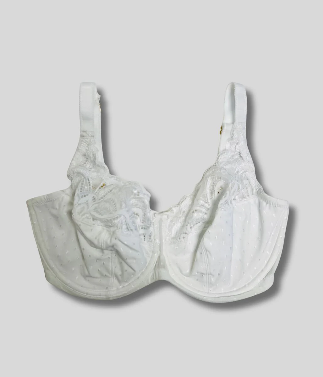 White Amelia Wired Lace Full Cup Bra - Image 2