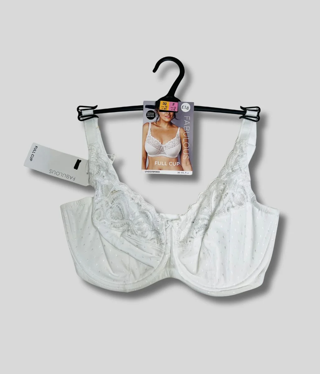 White Amelia Wired Lace Full Cup Bra - Image 3