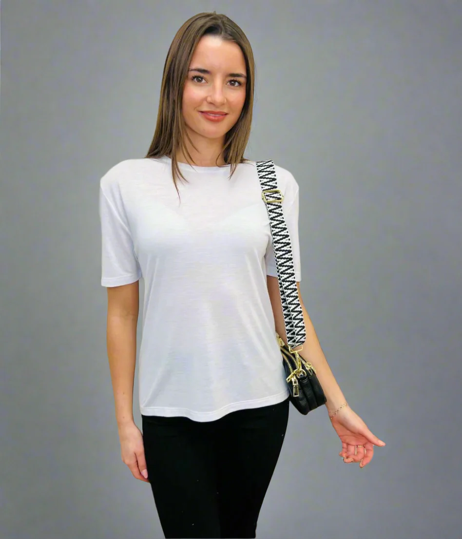 White Relaxed Short Sleeve Tee - Image 3