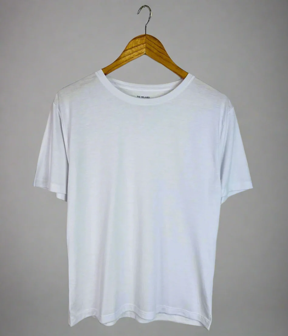 White Relaxed Short Sleeve Tee - Image 5