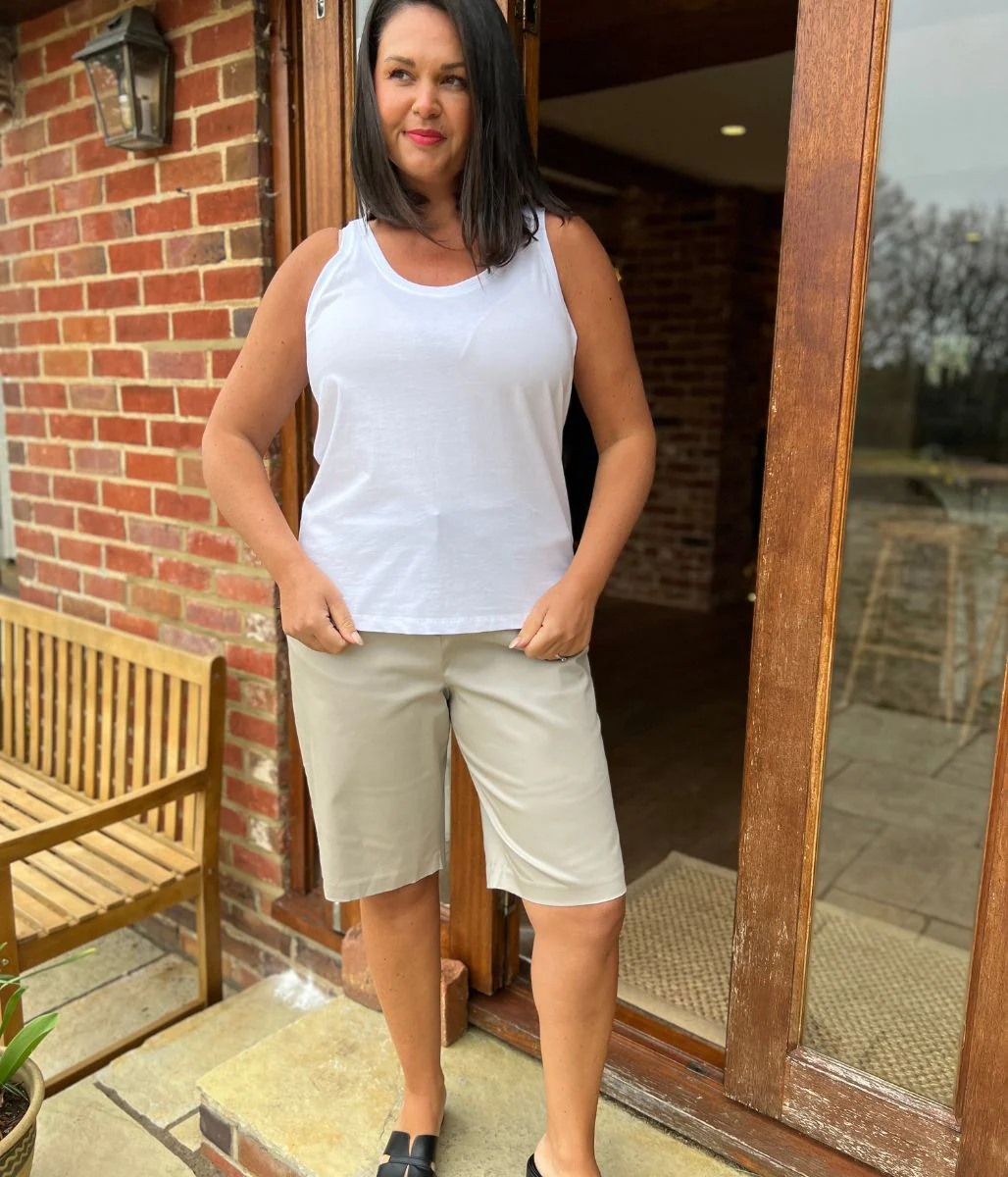 White Relaxed Vest Top - Image 4