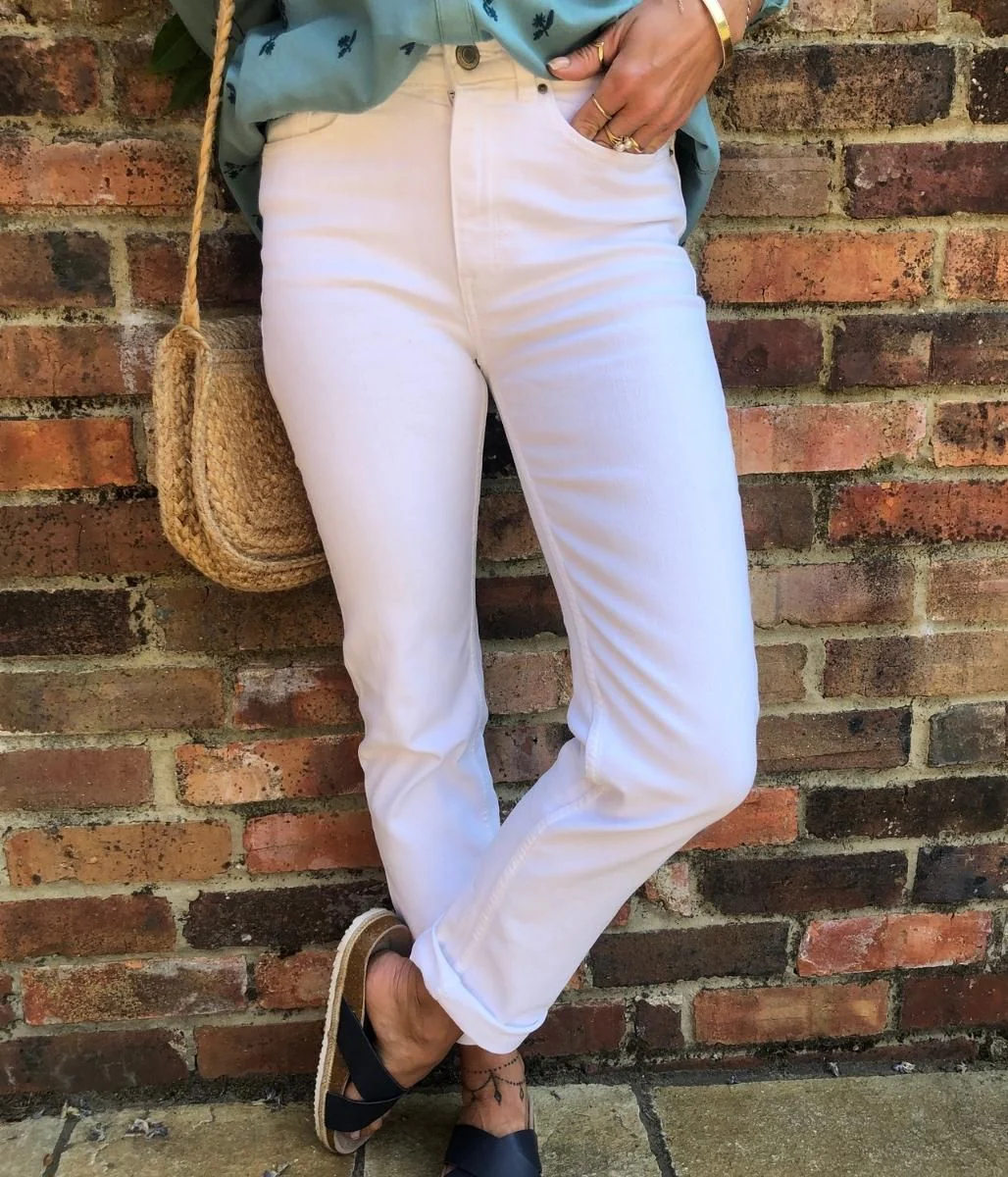 White Sienna Straight Leg Jeans - Image 2