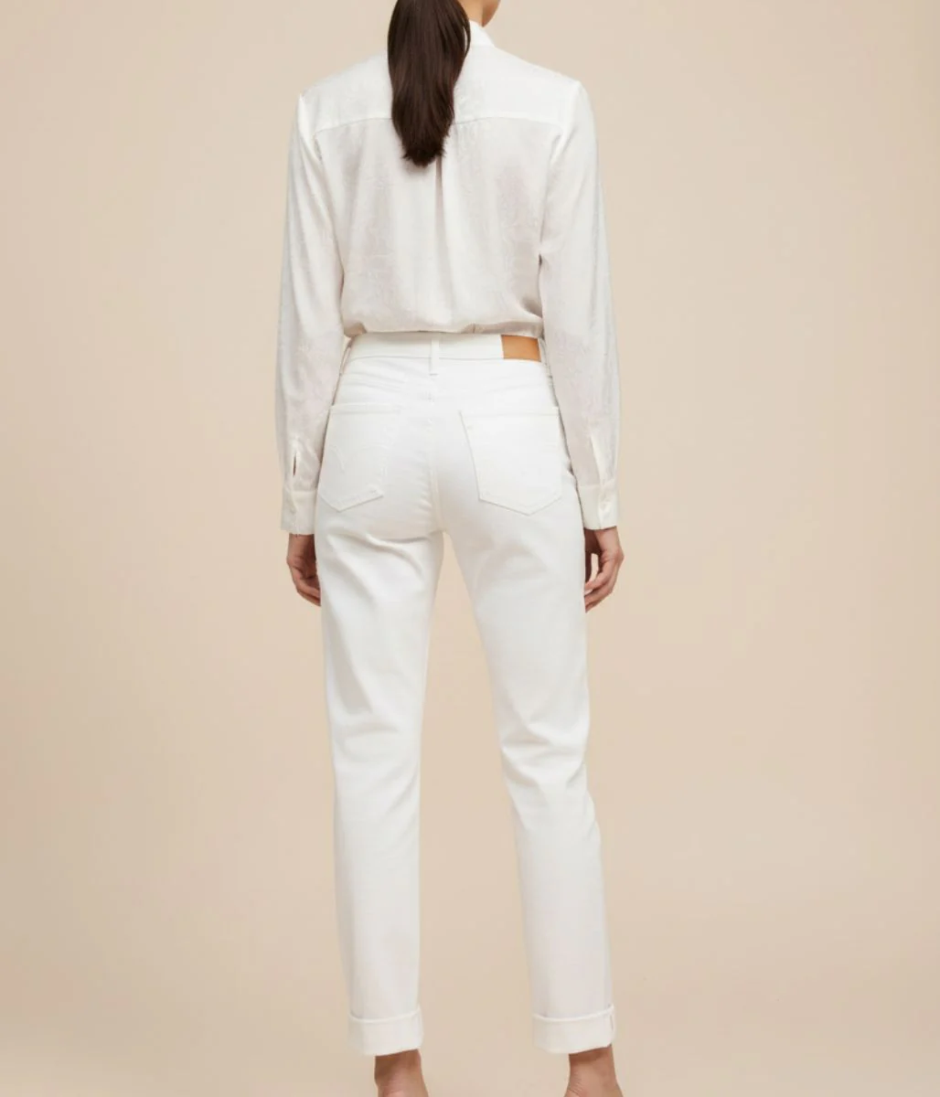 White Sienna Straight Leg Jeans - Image 6