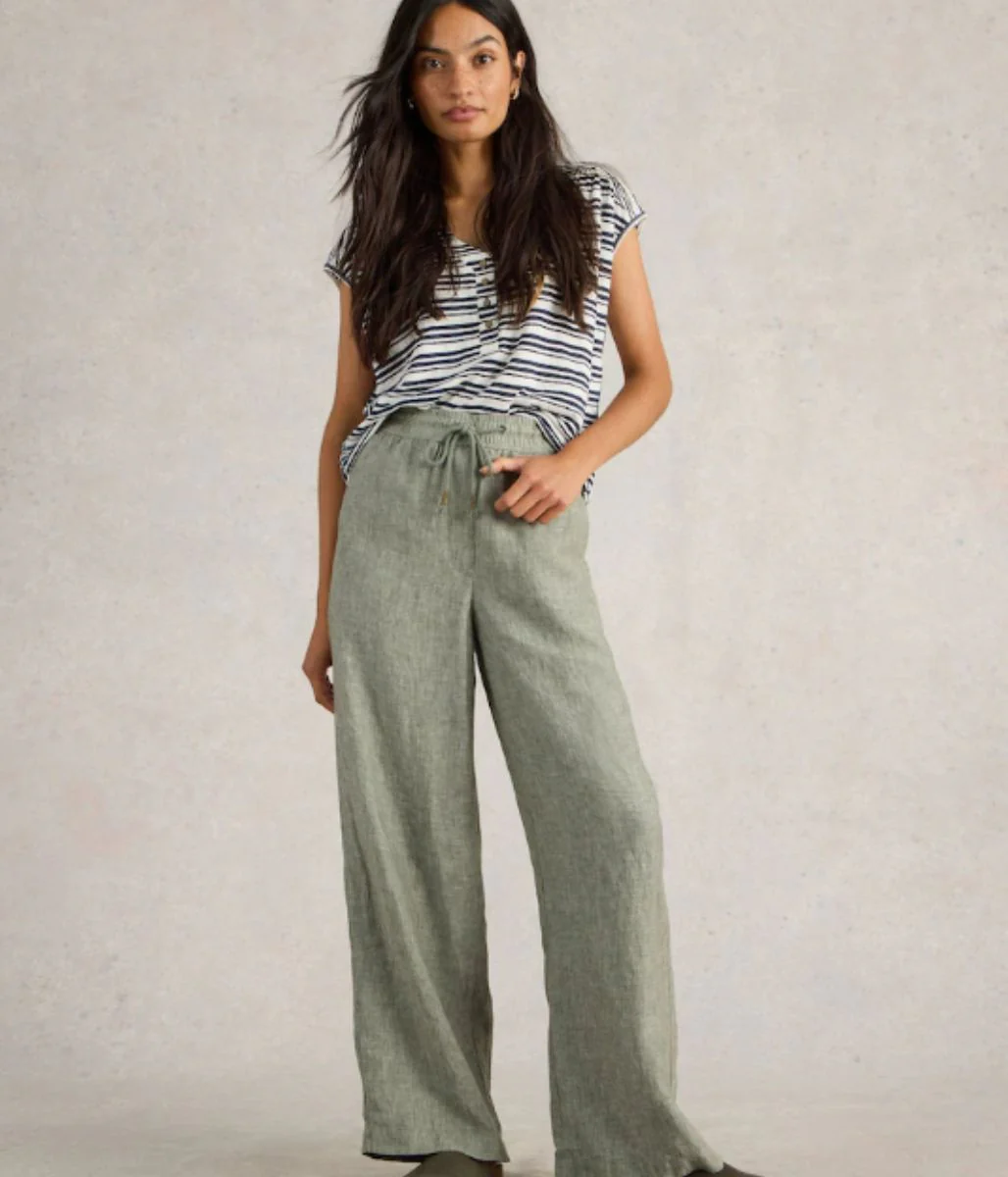 White Stuff Navy Stripe Nina Linen Tee - Image 4