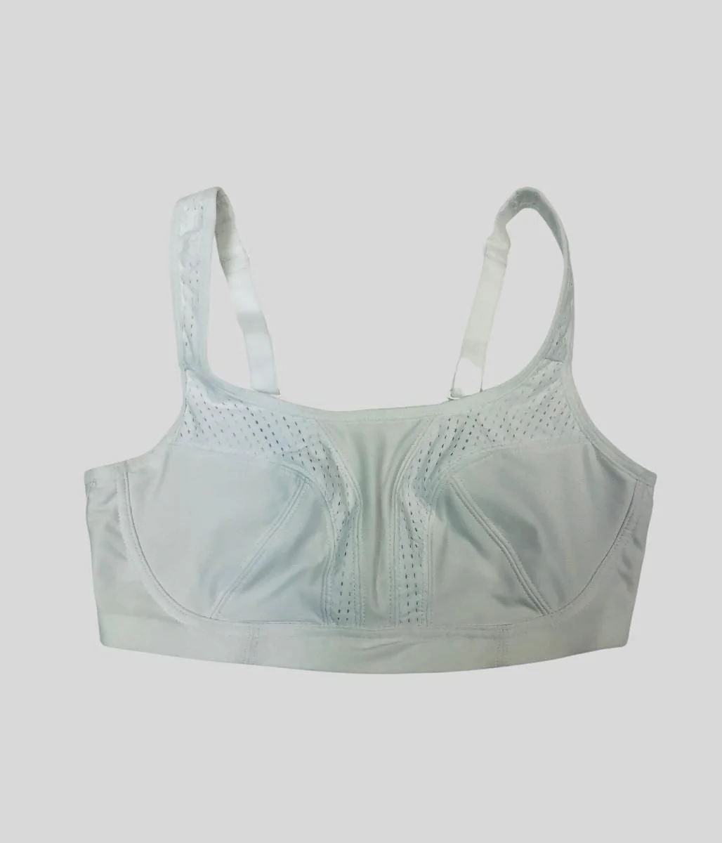 White Ultimate Support Sports Bra - Image 3