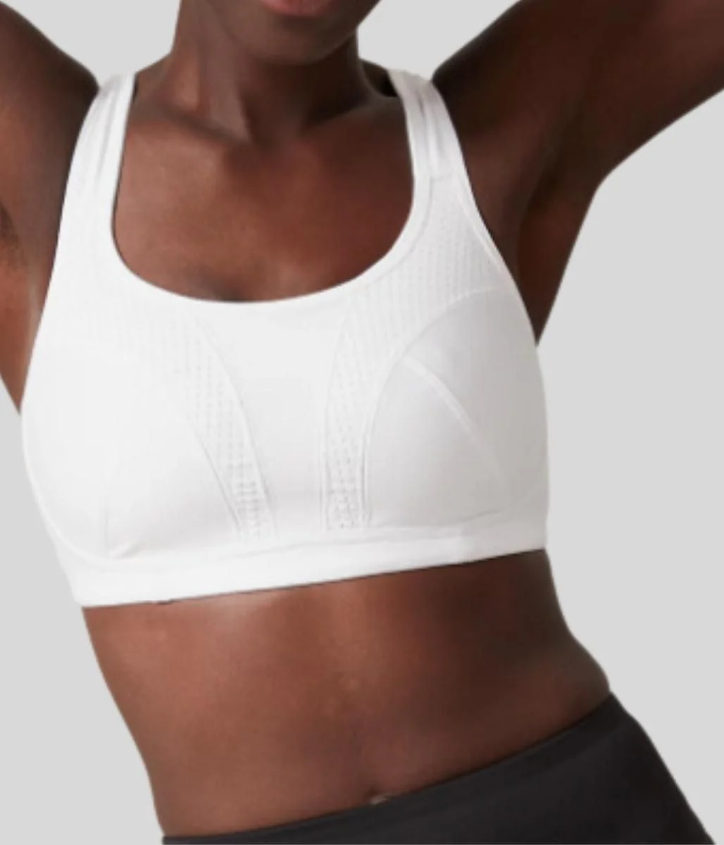 White Ultimate Support Sports Bra - Image 5