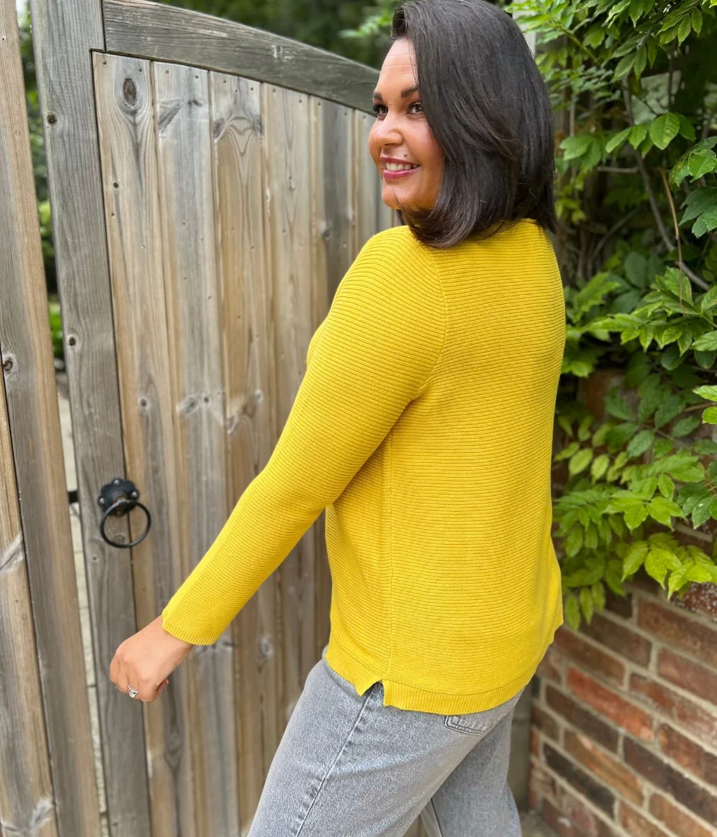 Yellow Ex Seasalt Cotton Makers Ribbed Jumper - Image 3